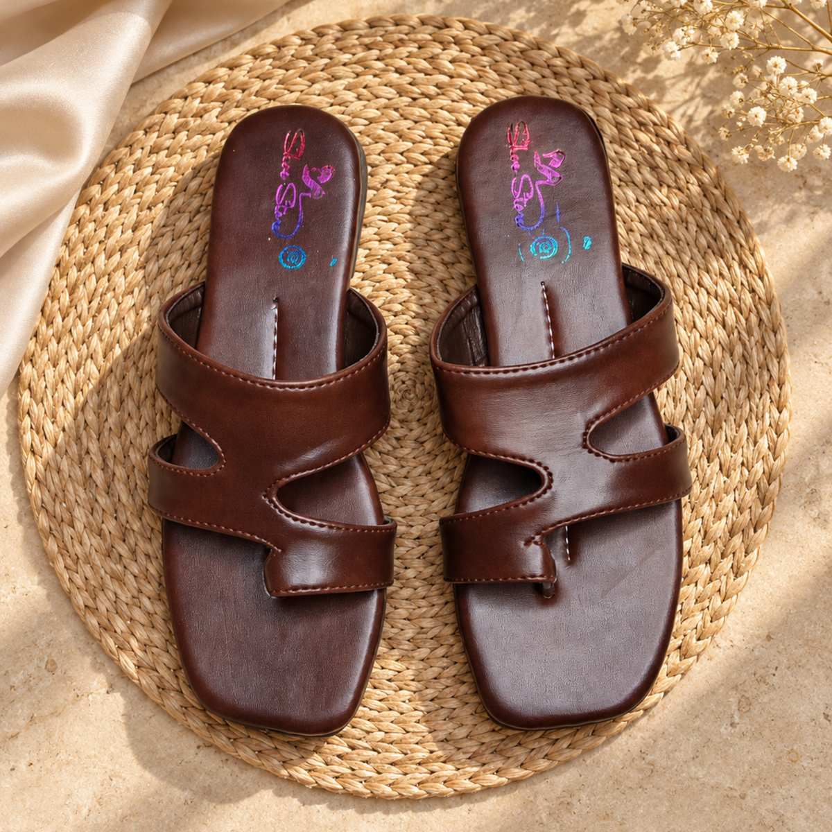 Classic Brown Multi-Strap Slip-On Flats – Pinterest Inspired