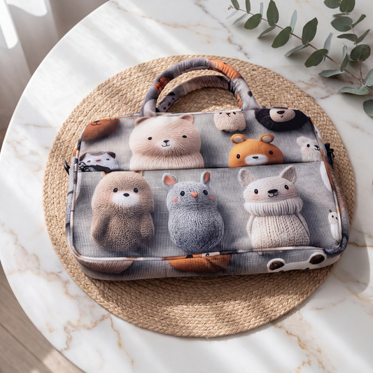 Pinterest-Inspired Kawaii Animal Print Laptop Bag