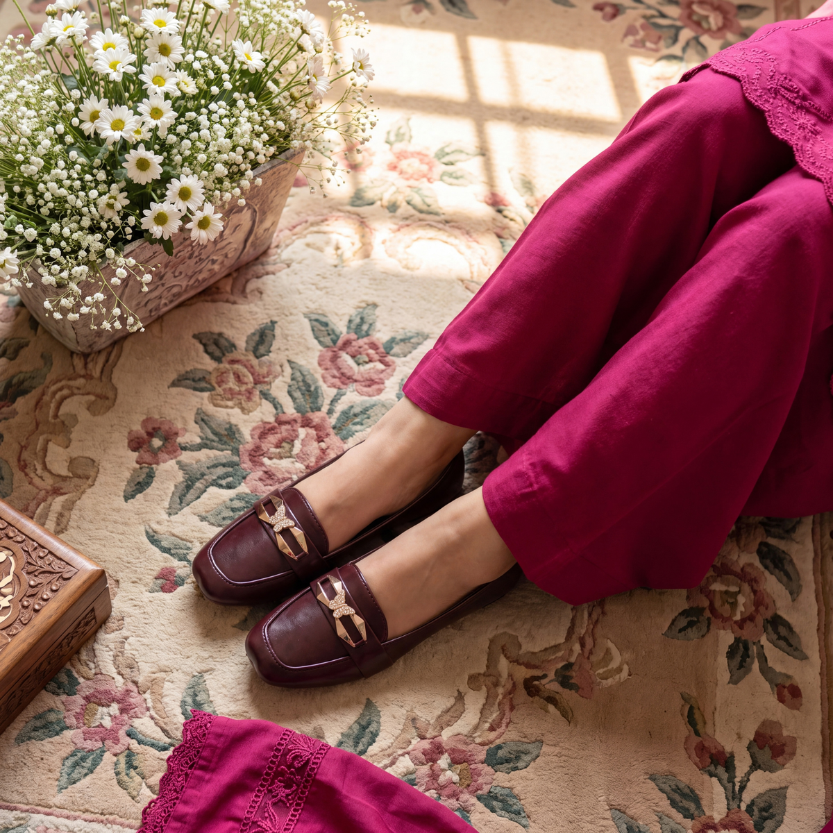 Butterfly Charm Brown Loafers – Pinterest Inspired