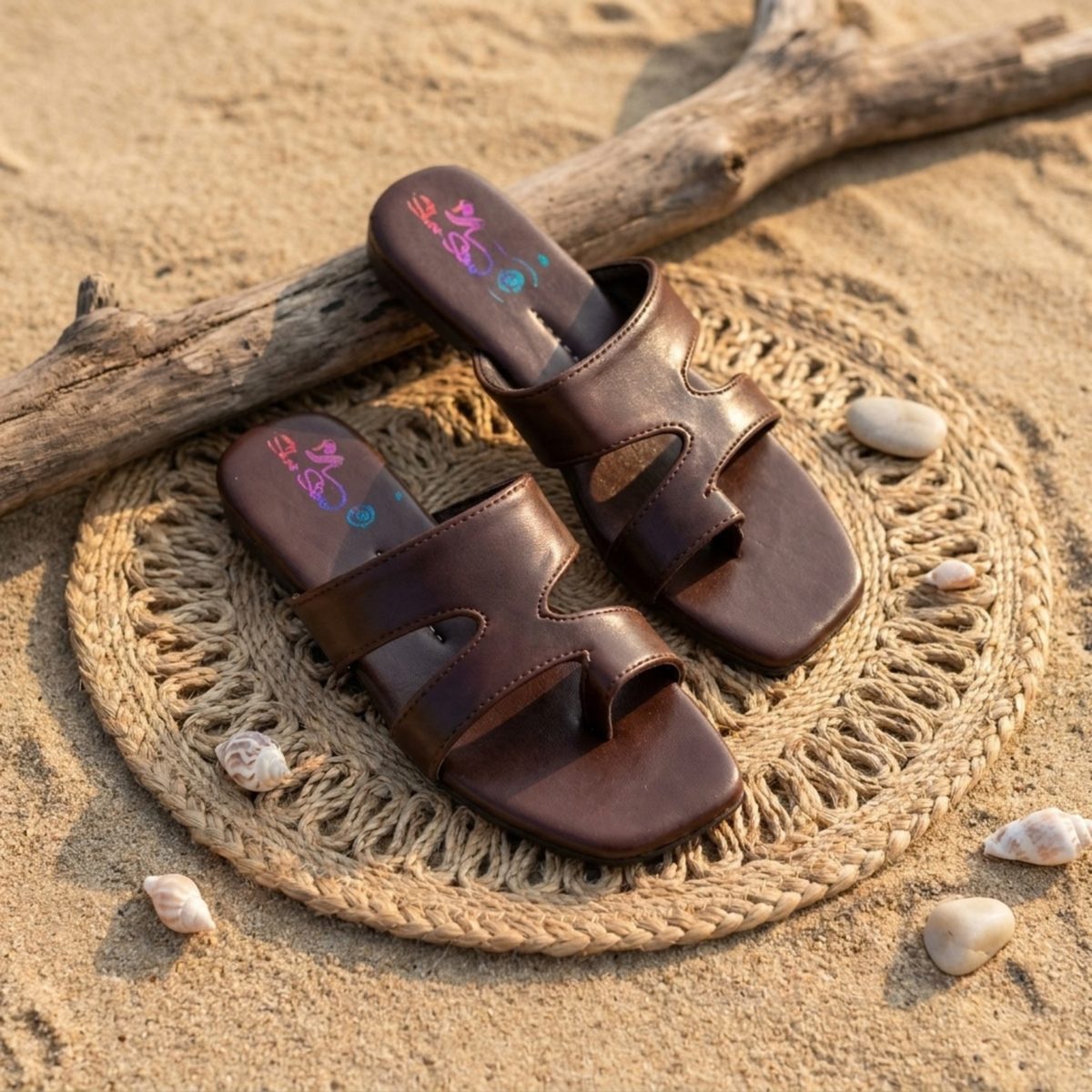 Classic Brown Multi-Strap Slip-On Flats – Pinterest Inspired