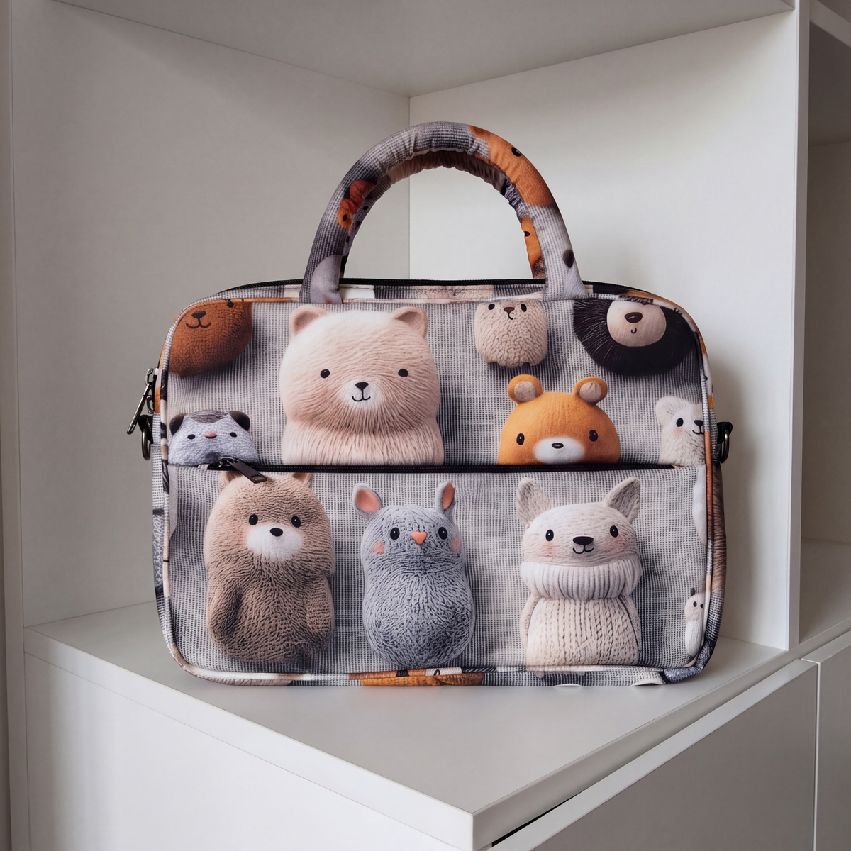 Pinterest-Inspired Kawaii Animal Print Laptop Bag