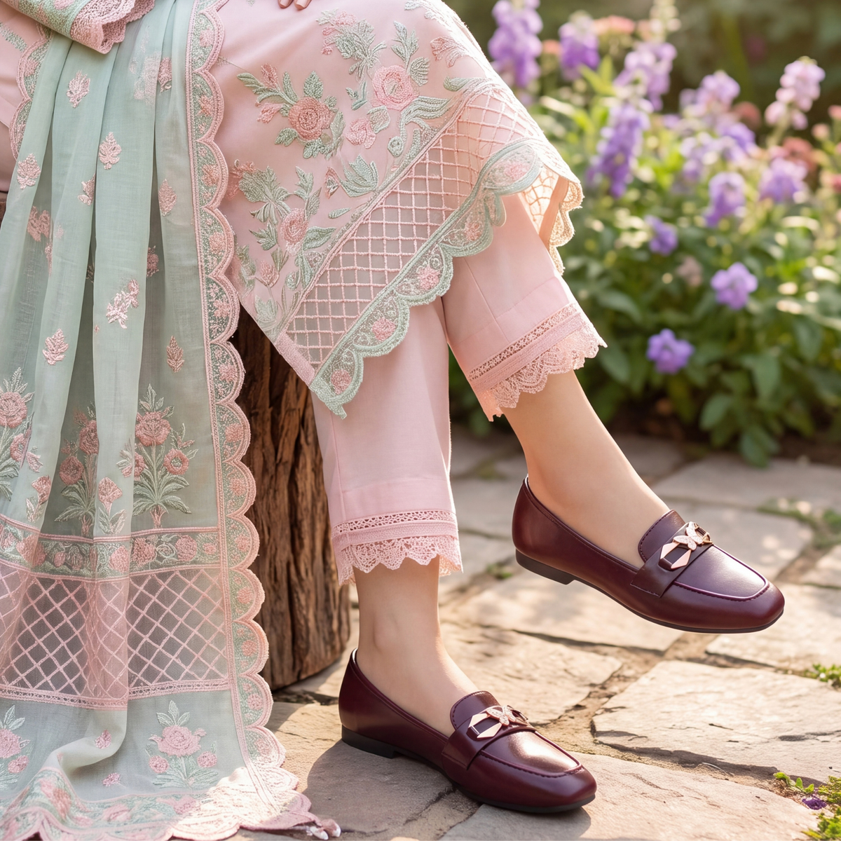 Butterfly Charm Brown Loafers – Pinterest Inspired